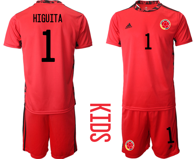 Cheap Youth 2020-2021 Season National team Colombia goalkeeper red 1 Soccer Jersey1
